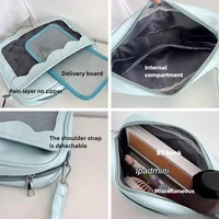 Japanese Harajuku Ita Bag for Women PU Transparent Pocket Itabag High School Girls Uniform JK Crossbody Shoulder Bag Handbags - Image 6