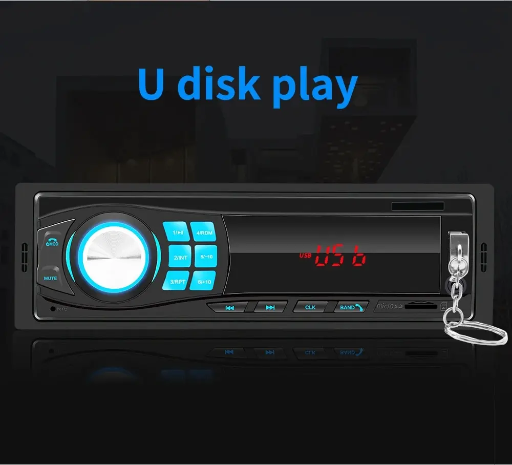 Car Radio In Dash 1 Din Tape Recorder MP3 Player FM Audio Stereo USB SD AUX Input ISO Port Bluetooth Autoradio 8013