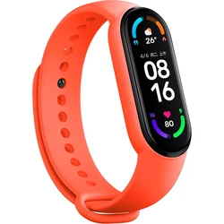 Premium Silicone Sport Strap for Fitness Tracker Bracelet (Vibrant Orange)