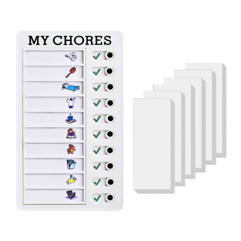 Portable Chore Chart for Kid, Chore Behavior Reward Chart Daily Routine Checklist Task Board for Daily Planning