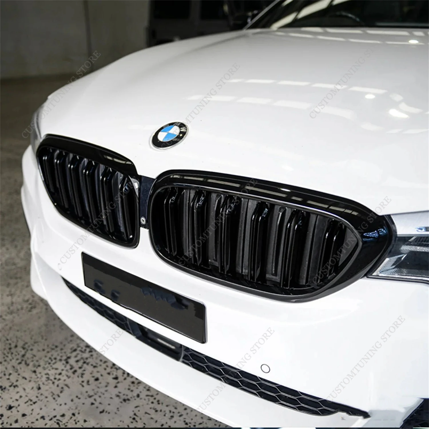 BMW G30 G31 프리-LCI M5 스타일 에어 인테이크 그릴 520i 520d 530i 530d 530e 540i 2017-2020 글로스 블랙 프론트 키드니 그릴