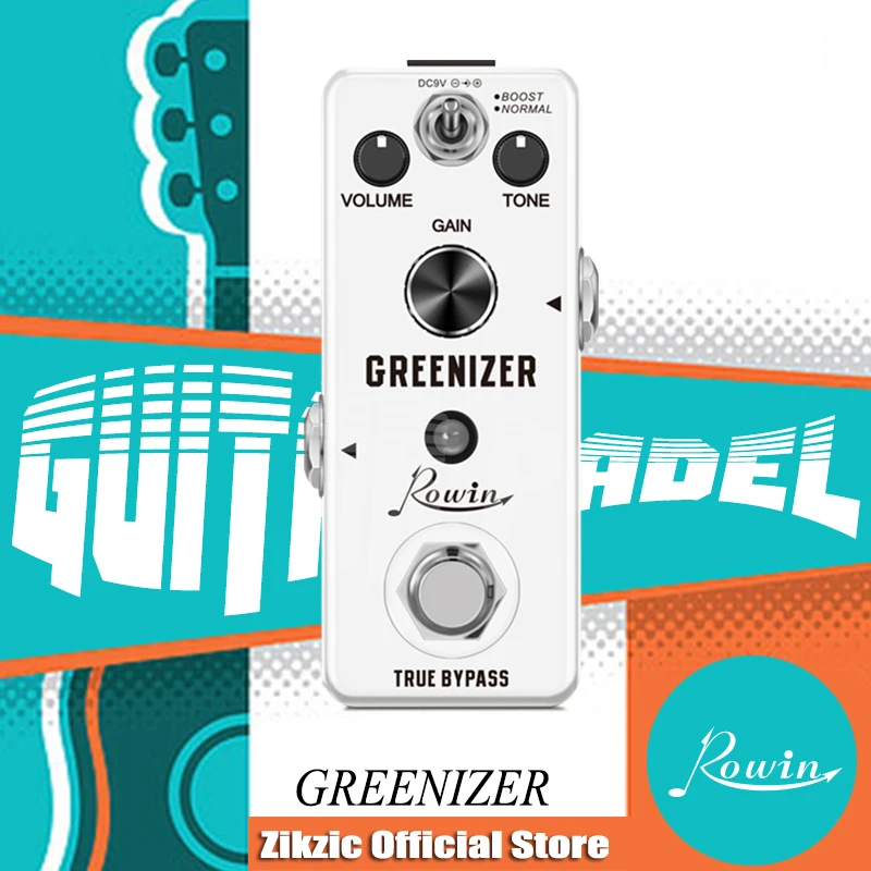 

Rowin LEF-323 Guitar Greenizer Overdrive TS808 Tube Screamer Clone Full Metal Mini Size True Bypass
