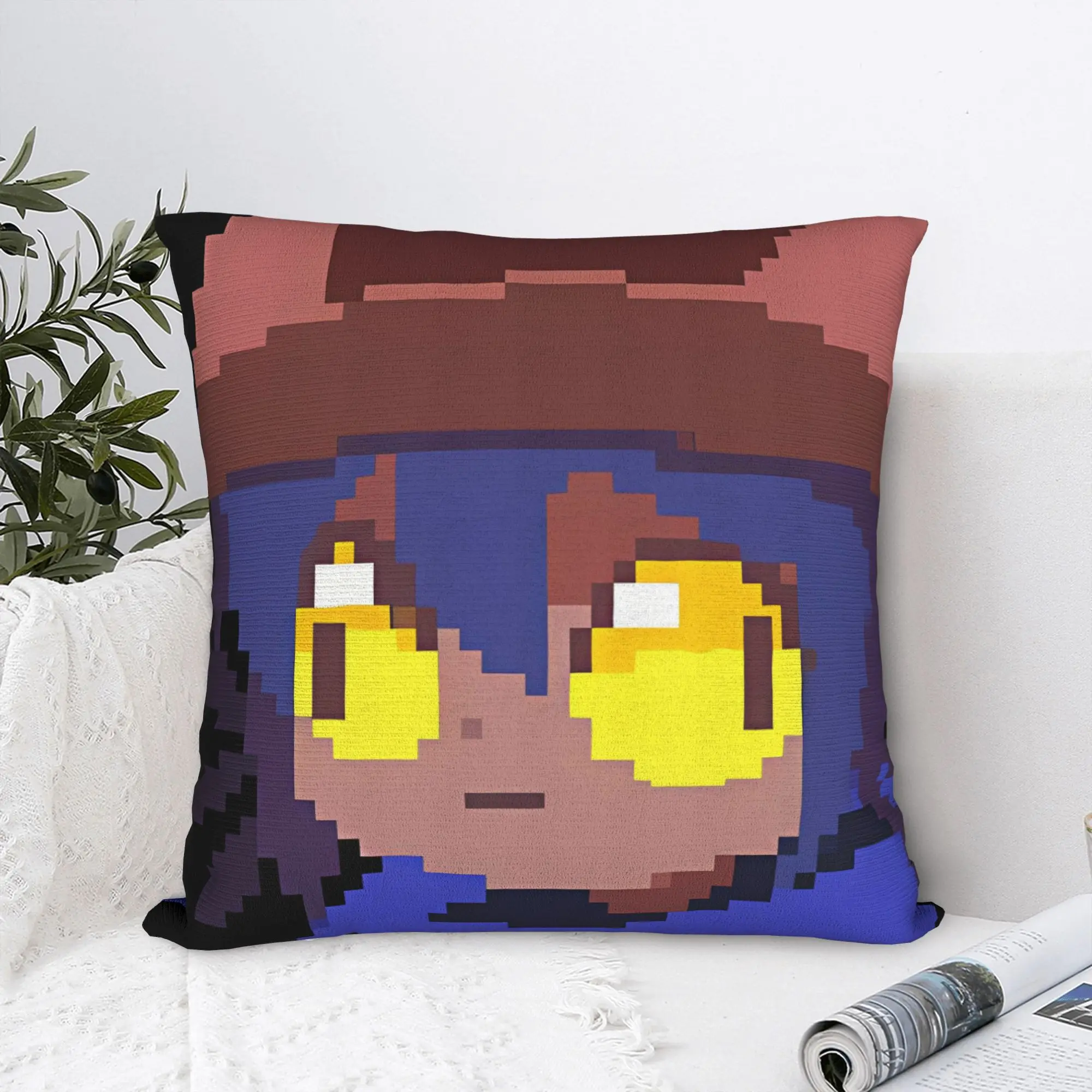 OneShot Niko Pixel Meme 베개 커버 레트로 트렌디 베개 케이스 소..