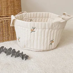 Chic Baby Bear Embroidery Diaper Caddy Organizer (Olive Small)