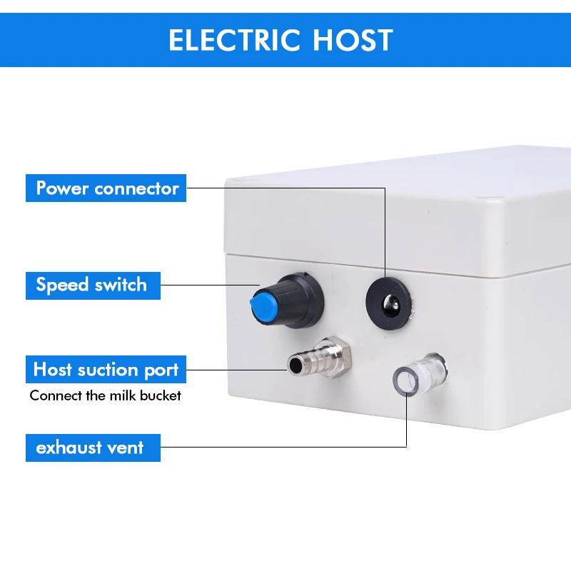 Cow Milking Accessories 1 PCS Cow Goat Pulse Milking Machine Accessory Host Vacuum Pump For Donkey Sheep Cow Pulse 12V