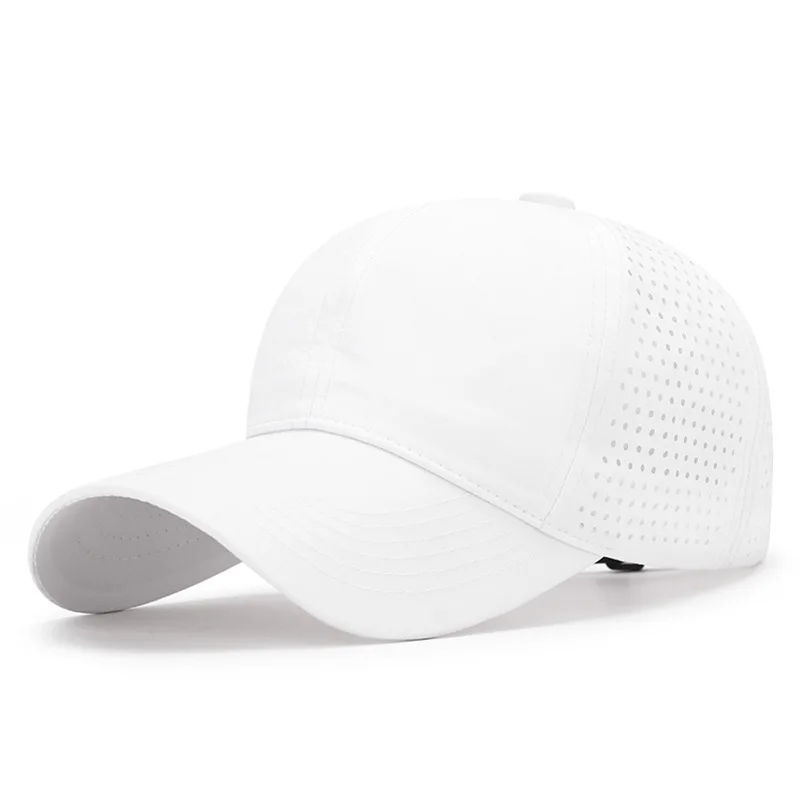 Casquette baseball mesh respirante unisexe - Léger couleur unie - Protection solaire ajustable pêche