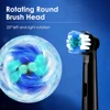 Smart Rotating Timing Electric Toothbrush, Rechargeable Rotary Toothbrush with 4 Heads, 5 Modes Setting Teeth Whitening Oral Car 2