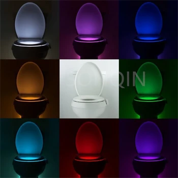 방수 변기 스마트 PIR 모션 센서 야간 조명, 변기 백라이트, WC 조명, LED 루미나리아 램프