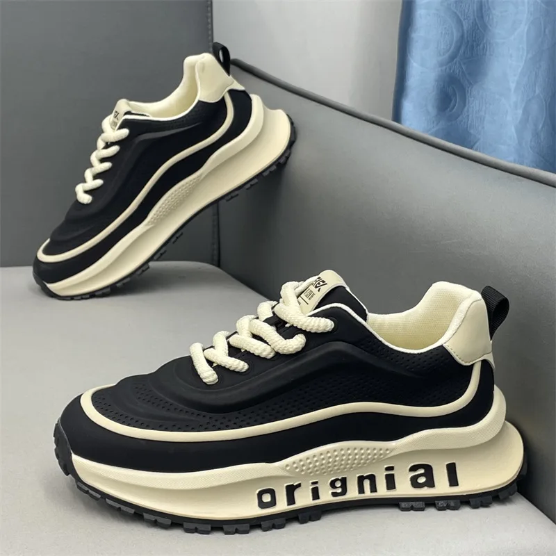 New Sneakers Men Wear resistant Anti slip Breathable Running Shoes Thick soled Height Boosting Casual Shoes Zapatos para hombres 2