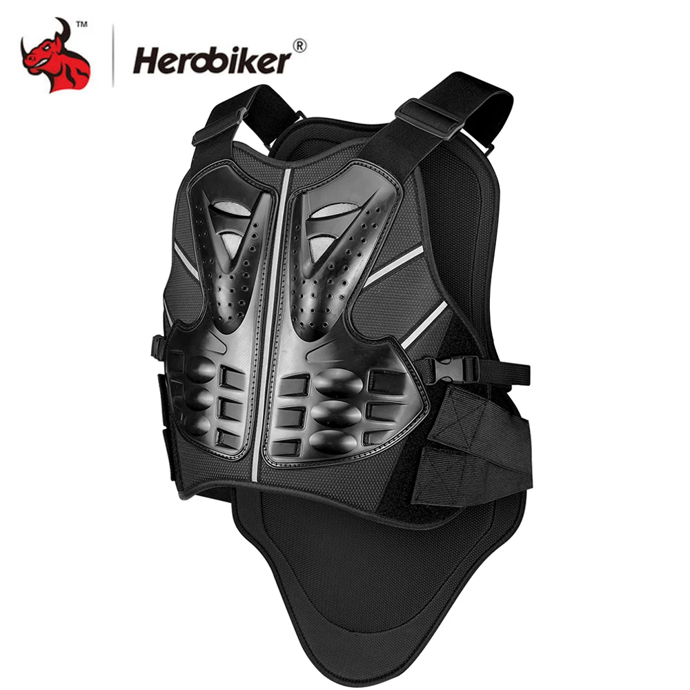 Motorcycle Armor Vest Jacket Protection Lightweight Breathable Adjustable Straps All-Season Riding Gear Unisex