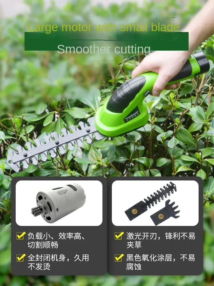 Mini Lithium Electric Grass Trimmer Hedge Trimmer Garden Lawn Mower Grass Cutting Machine Tool 2