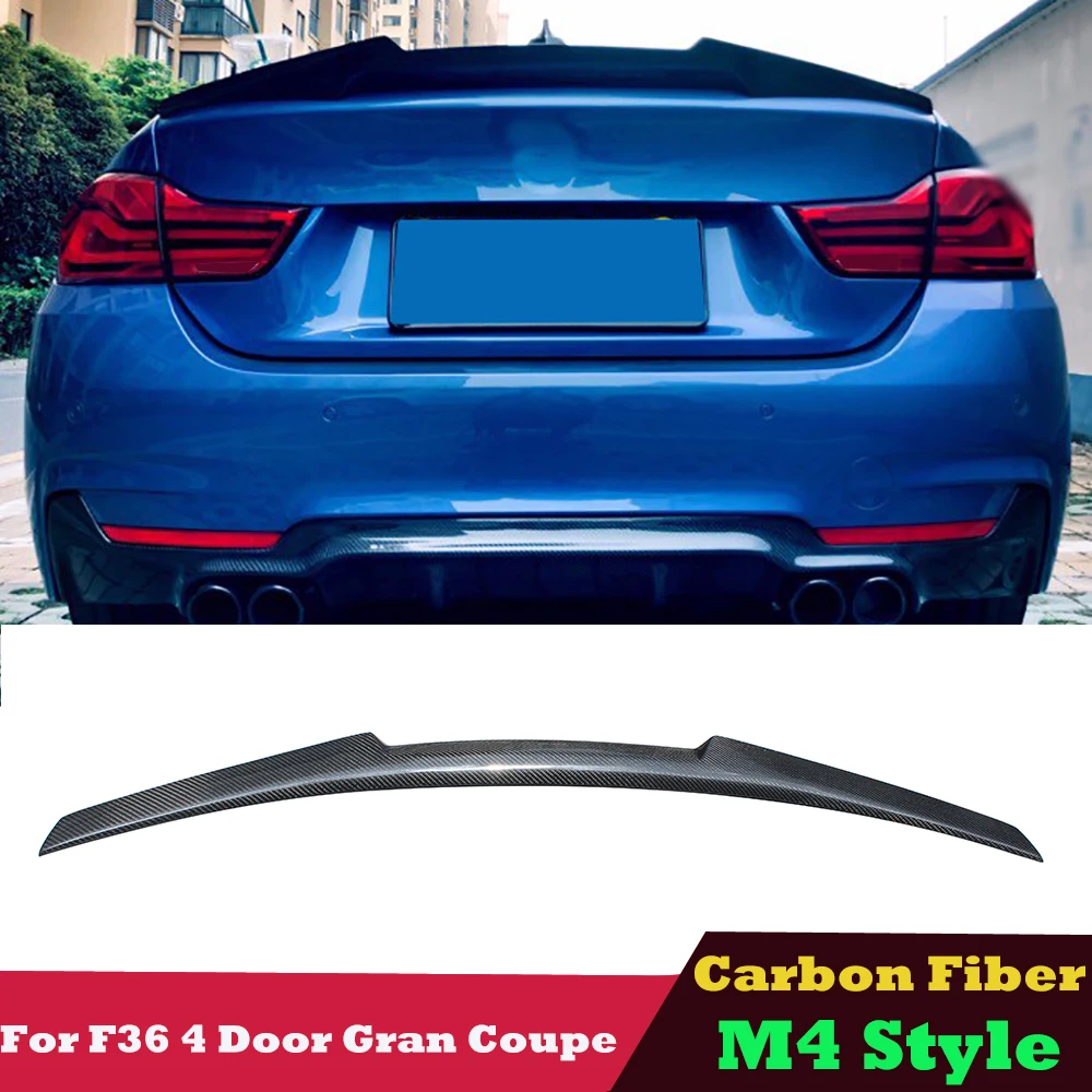 

M4 Style High Kick Carbon Fiber Spoiler Trunk Wings Lip for BMW 4 Series F36 4 Door Gran Coupe 420i 428i 435i 418d 420d