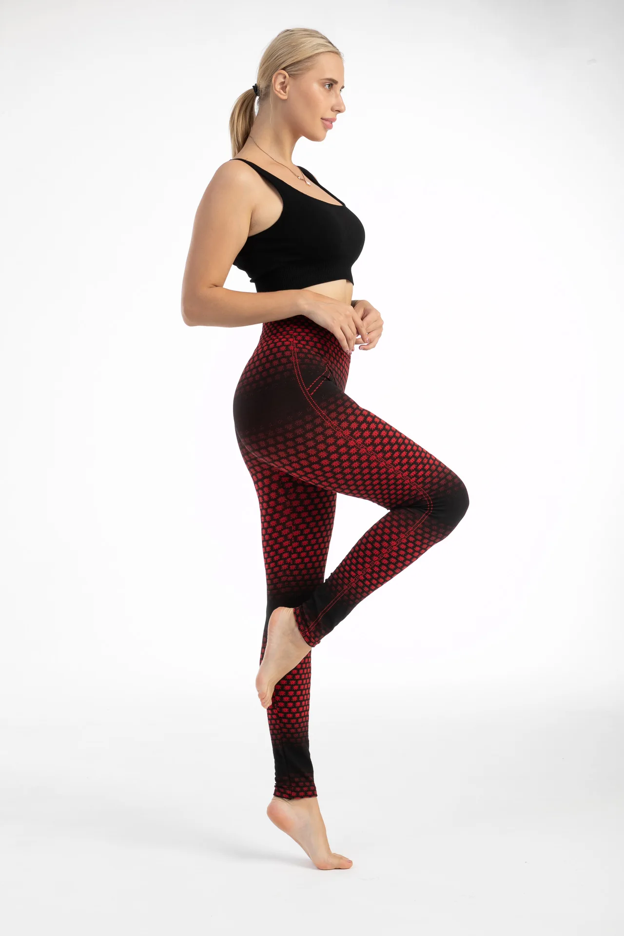 Fashion Gradient Leggings Women's High Stretch Leggings Slim Fit Hip Lift Spanx Leggings Lady Sexy Yoga Pants 36 S35a6bd7355e1474da1f394c165eddb8dg