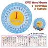 Montessori CVC Word List, CVC Phonics Turntable, Spinner Game, English Teacher Teaching Aids, Spelling Games Homeschool Supplies 2