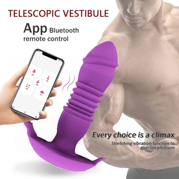 Telescopic vestibule Vibrator G-spot with Remote Control Waterproof Vibrating Vagina Clit Stimulator sex toys vibrator for adult 4