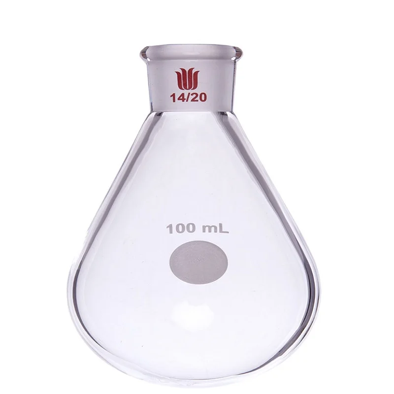SYNTHWARE Thick walled eggplant shaped bottle 5mL10mL25mL50mL100mL High strength Heavy wall Borosilicate glass flask F31