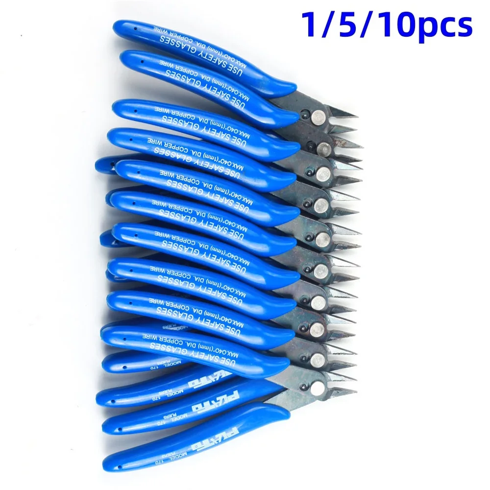 

1/5/10Electrical Wire Cable Cutters Cutting Side Snips Flush Pliers Nipper Anti-slip Rubber Mini Diagonal Pliers Hand Tools
