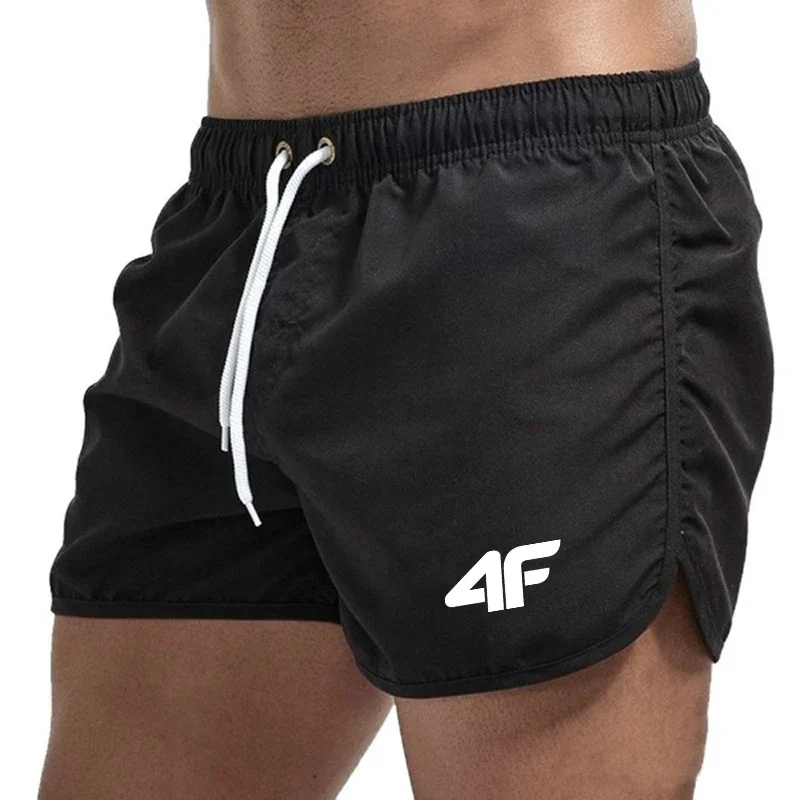 Men's Shorts 2025 Beach Trunks Summer Swim Gym Pants Quick Drying Swimming Homme Surf Ventilate Drawstring Fashion Casual Daily 3