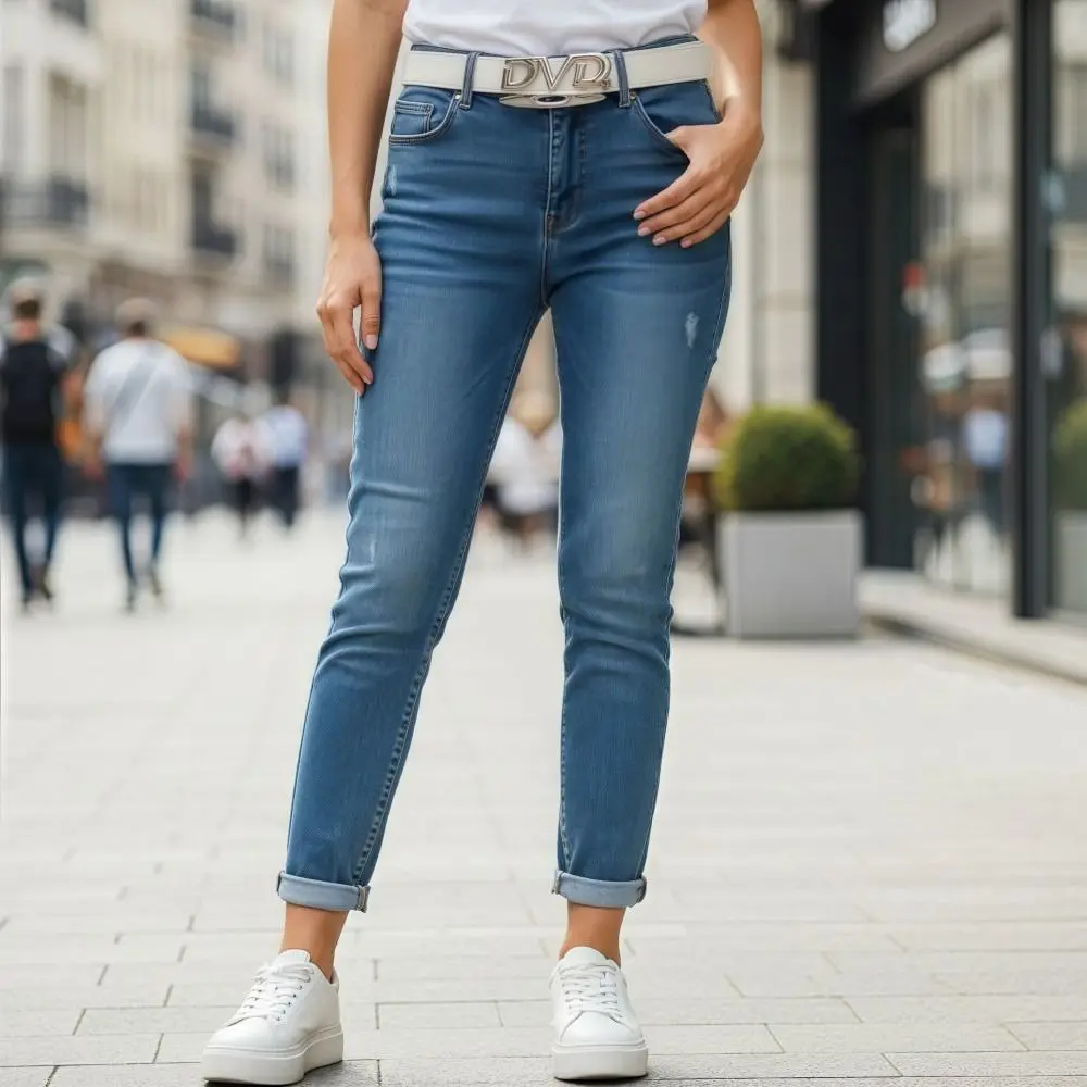 Nostalgisches Design, englischer Schnallengürtel, DVD, vielseitiges Modedesign, Damengürtel, lässig, robust, Sinn für Nischengürtel, Jeans-Dekoration – Detail 9