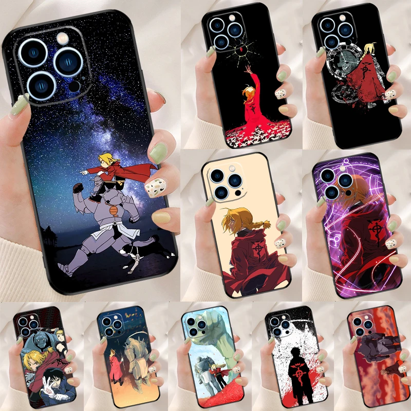 anime FullMetal Alchemist Phone Case For iPhone 13 12 11 Pro Max 13 Mini XR XS X 8 7 Plus SE 2020 Soft Back Cover best iphone 12 mini case