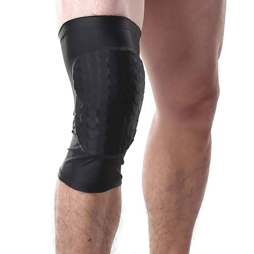 WOSWEIR 1PC Honeycomb Basketball Knee Pads Short Design Compression Leg Sleeves Kneepad Volleyball Protector Brace Support knee pad knee support knee support sleeve