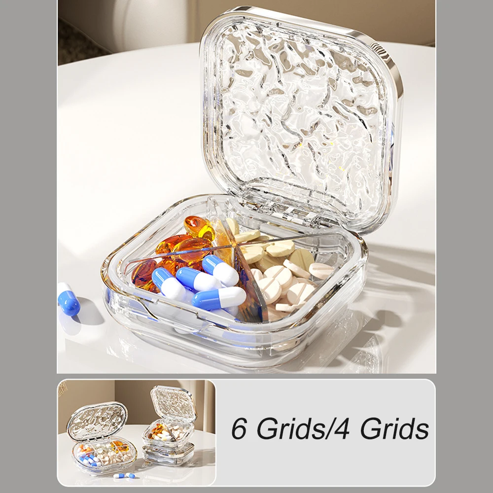 Travel-Ready Durable Watertight Pill Organizer with Multiple Compartments