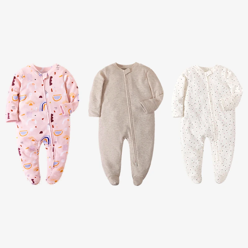 Pyjama barboteuse pour nouveau-né, fermeture éclair, pour fille et garçon – Image 6
