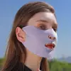 Scarves For Women Sun UV Protection Solid Color Summer Ice Silk Face Scarf Anti-uv Face Cover Sunscreen Veil Sunscreen Mask 2