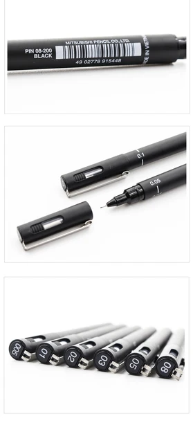 Uni : Pin Waterproof Lightfast Drawing Pen : Black : 0.3mm