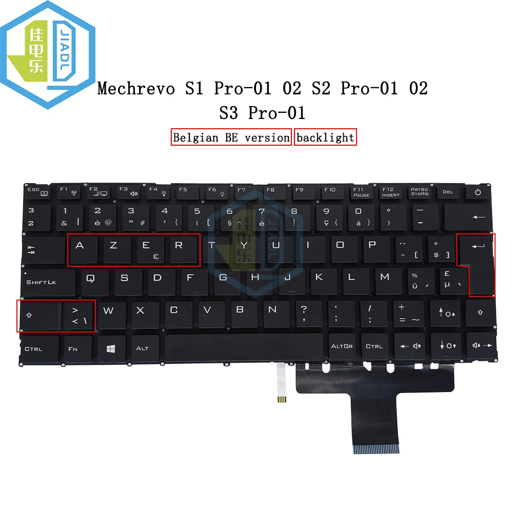 Новая сменная клавиатура UI SP GR UK BE для ноутбука с подсветкой для Mechrevo S1 PRO-01 S2 PRO-01 S3 PRO-01 6066A D-5BB4U