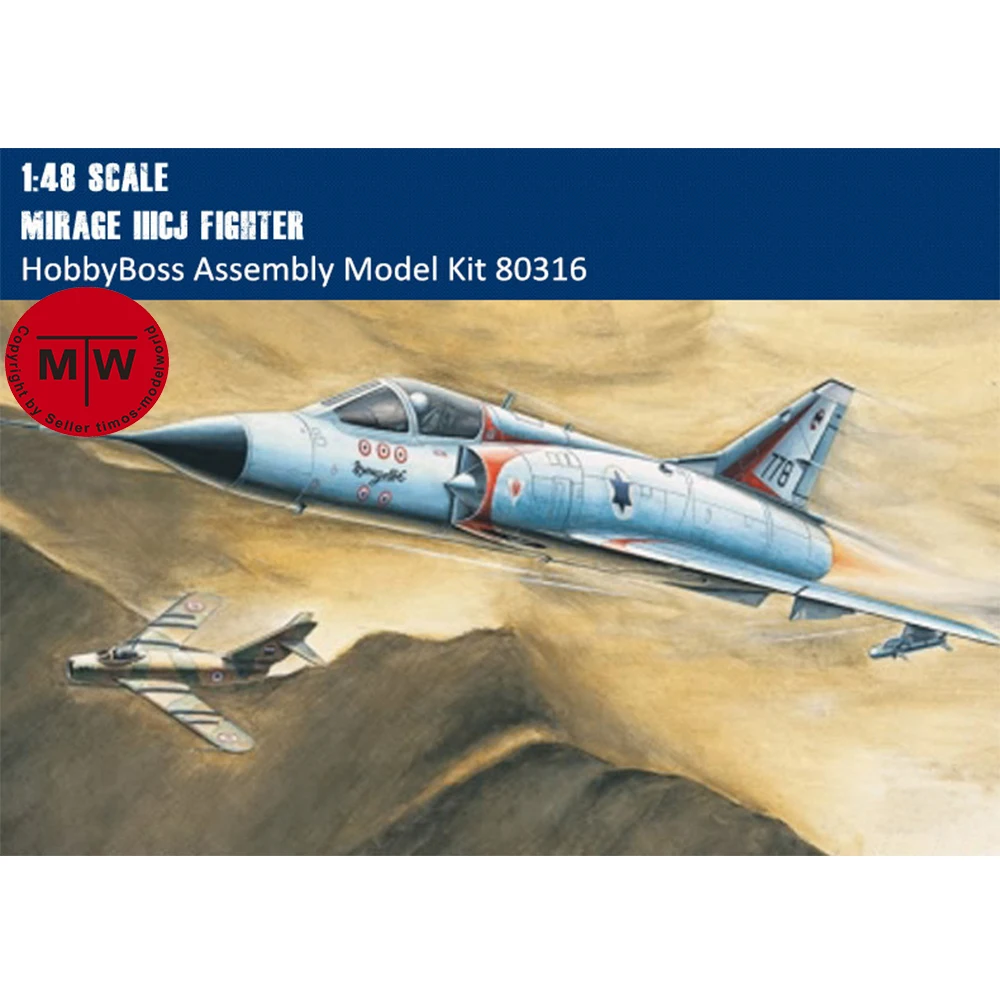 

Модель военного пластикового самолета HobbyBoss масштаб 80316 1/48 Mirage IIICJ