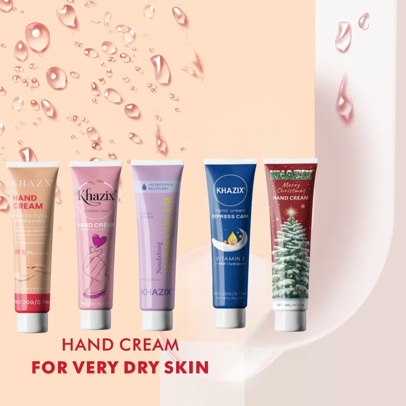 (مجموعة العناية باليدين لعيد الميلاد) طقم كريم للي...