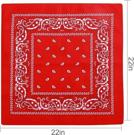 Bohemian Print Bandana Paisley Pattern Headbands Hiphop  kerchief Outdoor Unisex Headband Wrist Wraps Face Mask Handkerchief 2