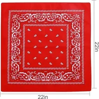 Bohemian Print Bandana Paisley Pattern Headbands Hiphop  kerchief Outdoor Unisex Headband Wrist Wraps Face Mask Handkerchief 2