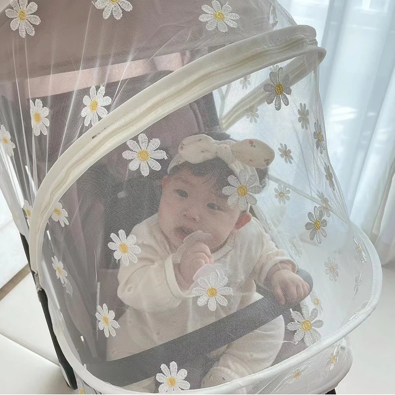 baby stroller accessories and parts	 Universal Baby Stroller Mosquito Net Mesh Zipper Fly Insect Shield Protection Summer Carriage Cover Crib Netting Accessories Baby Strollers medium