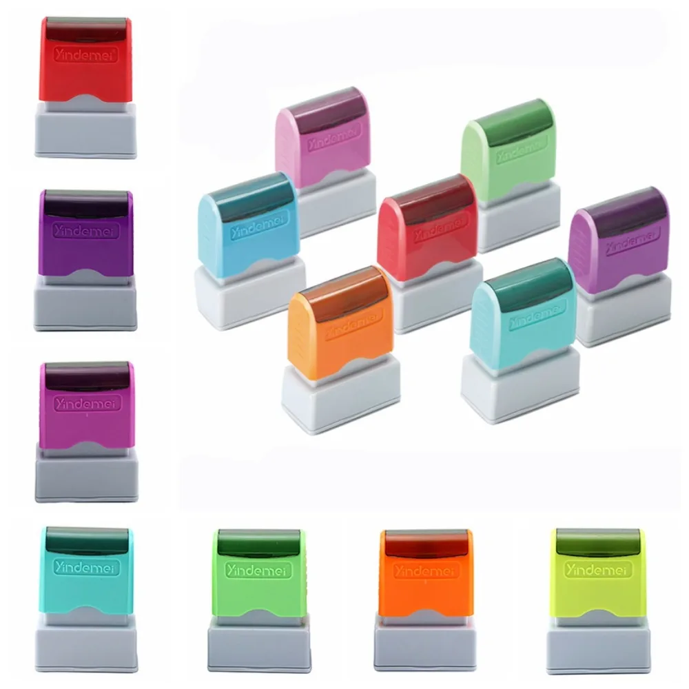 

Фирменный чернильный штамп с именем "сделай сам", фирменное наименование, простые в использовании наборы резиновых штампов, красочные чернильные школьные принадлежности