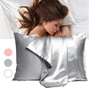 1Pc Silk Satin Pillow Case for Hair & Facial Skin to prevent wrinkles Hidden with Zipper Accessories 1