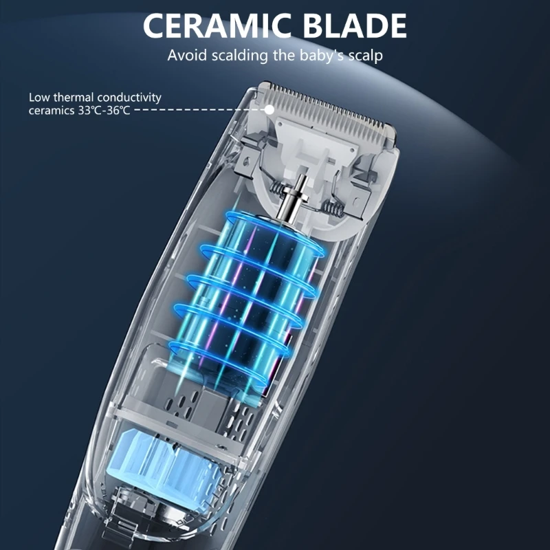 Cordless Haircut Machine Child Electric Hair Trimmer Baby Hair Trimmer Vacuum USB Rechargeable