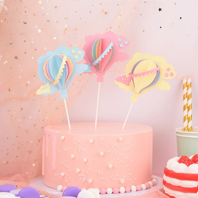 Décoration de gâteau Chi arc-en-ciel pour enfants, décoration de fête d' anniversaire, décoration de gâteau, ballon nuage, sensation de gâteau, fête  préChristophe, Nairobi, Orn - AliExpress