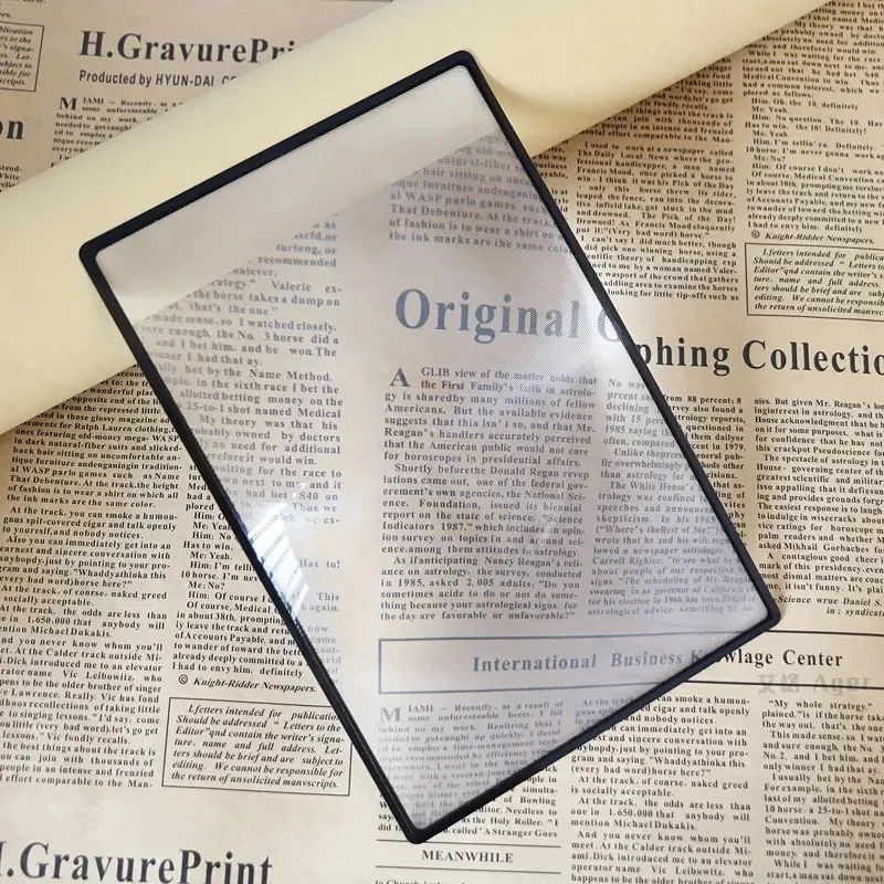 Magnifying Glass 3X Ultra-Thin Card Reading PVC Magnifying Glass Large Area For The Elderly 180X120MM