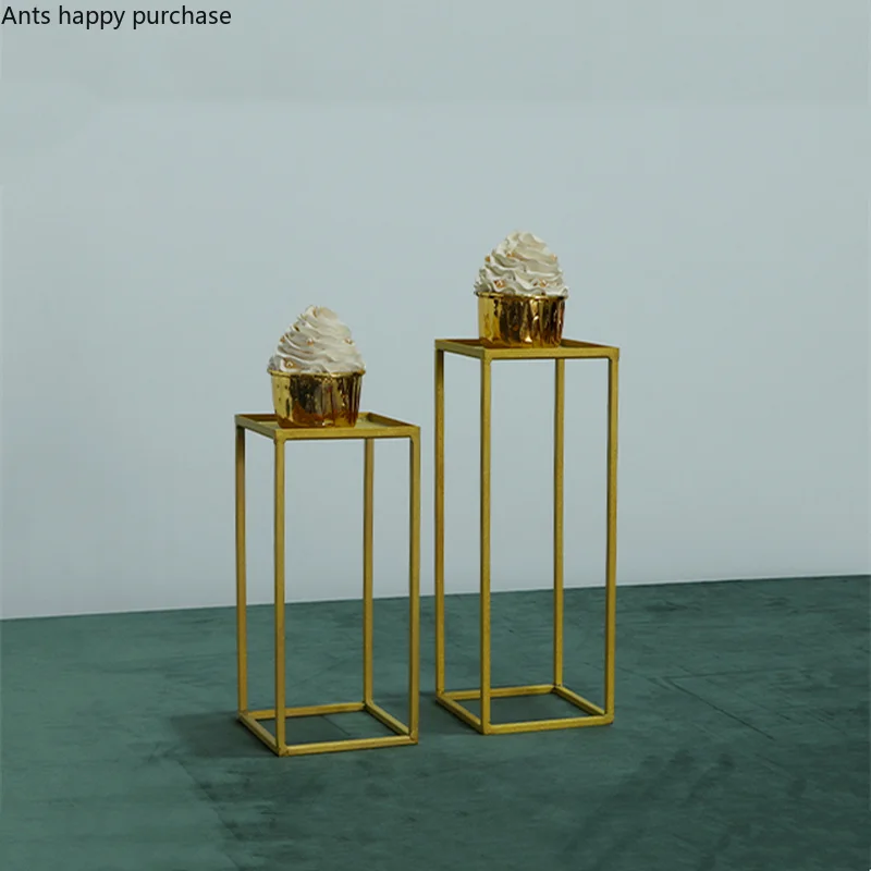 Gold Metal Cake Stand Marble Dessert Table Cake Pan Wedding Decorative Display Stand Dessert Plate Dim Sum Plate Snack Tray