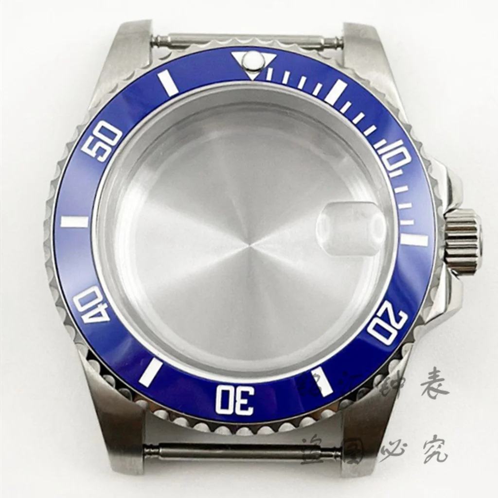Deep Blue Bezel 40MM Diver Watch Case with Waterproof Sapphire Crystal