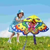 8 Sets Kite Childrens Toys Children’s Outdoor Games Kids Boy Butterflies Colorful for Triangle Rainproof Silk 2