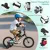 Children's 12-18 Inch Bike with Training Wheels, Pneumatic Tires, Adjustable Seat & Handlebar, Dual Brake System for Ages 3-8