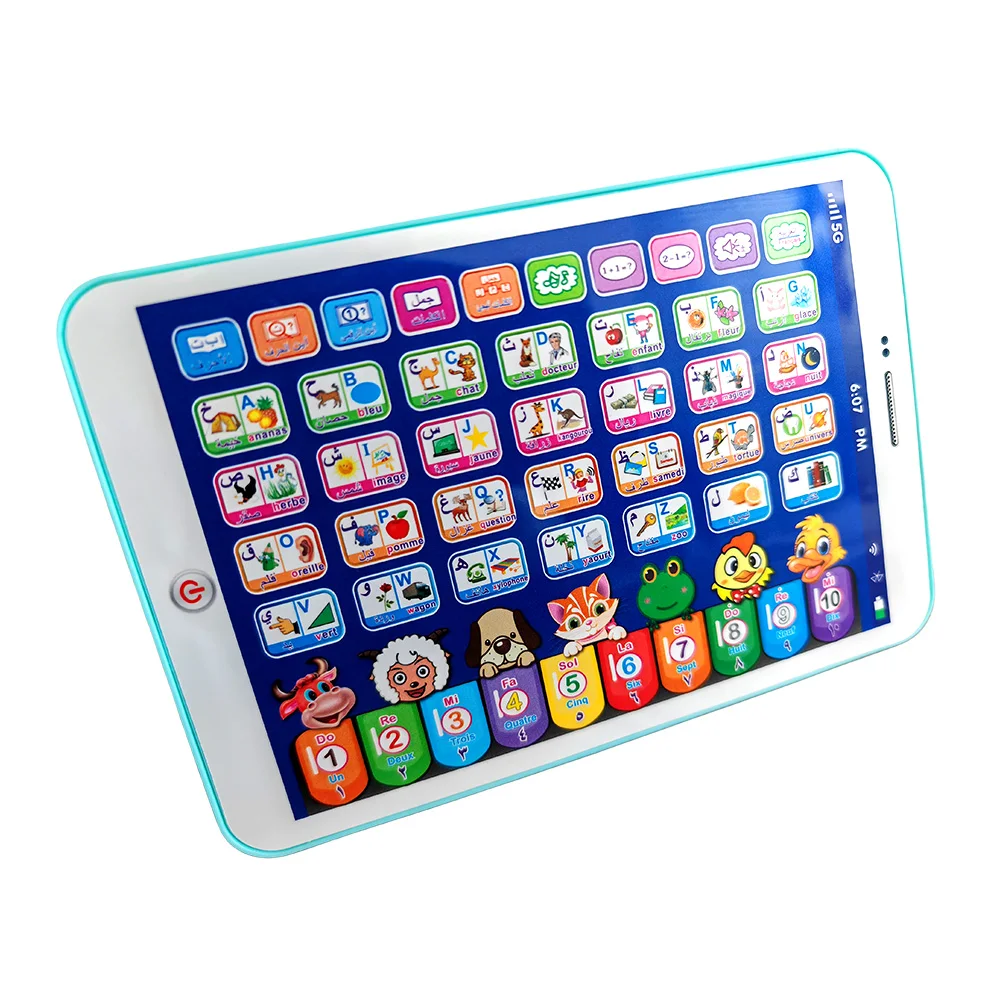 French & English Learning Toys for Toddlers Kids Interactive Learning Tablet Childrens Pad Education Toy for Babies learning toys