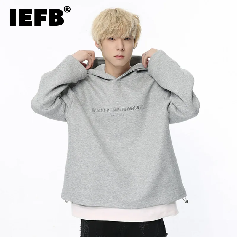 

IEFB New Sweatshirt Three Dimensional Letter Printing Design Male Trendy Long Sleeve Hoodies 2024 Spring Summer Tide 9C5207