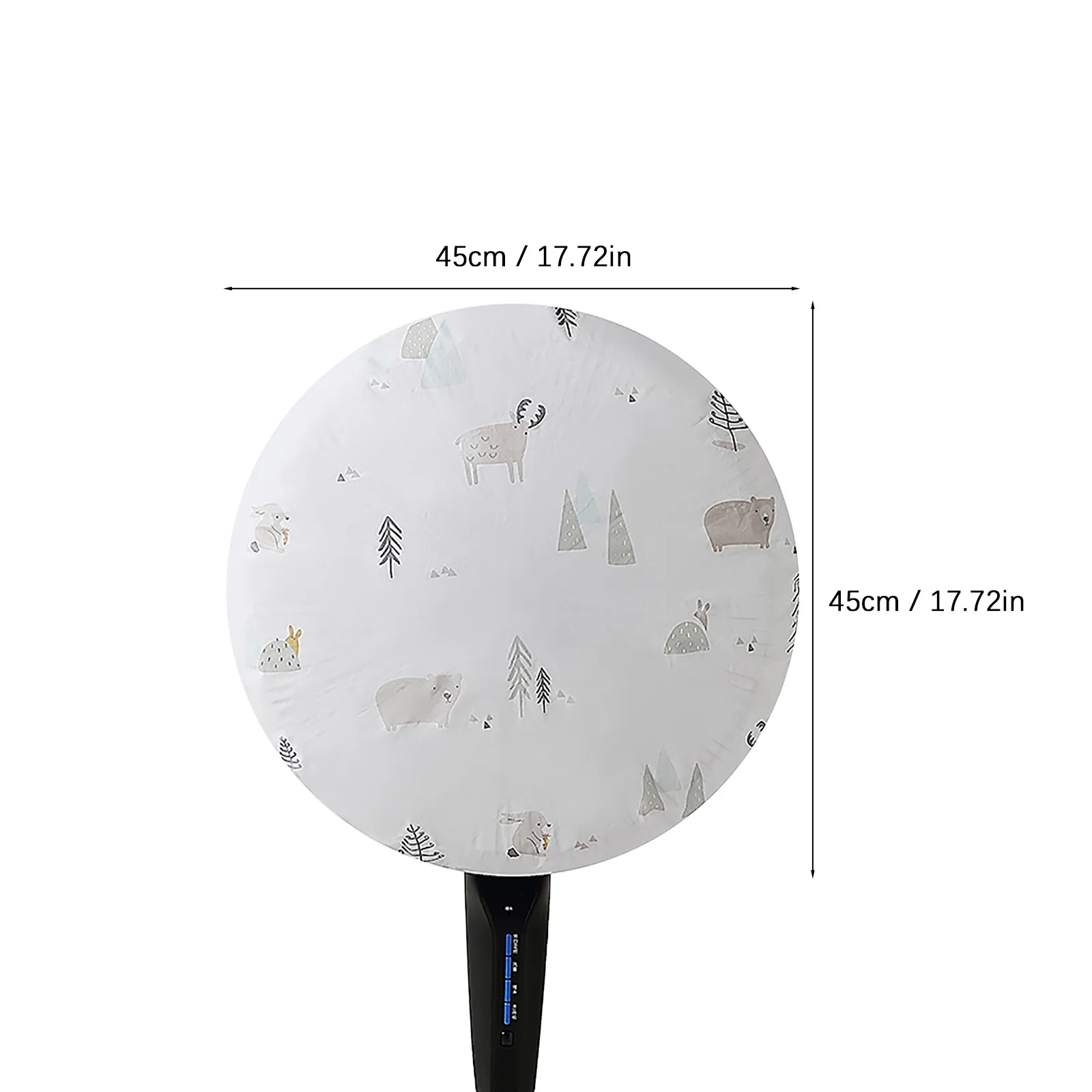 Fan Dust Cover Waterproof Washable Vertical Circular Electric Fans Dustproof Covers Home Round Floor Fan Protective Cover Gray