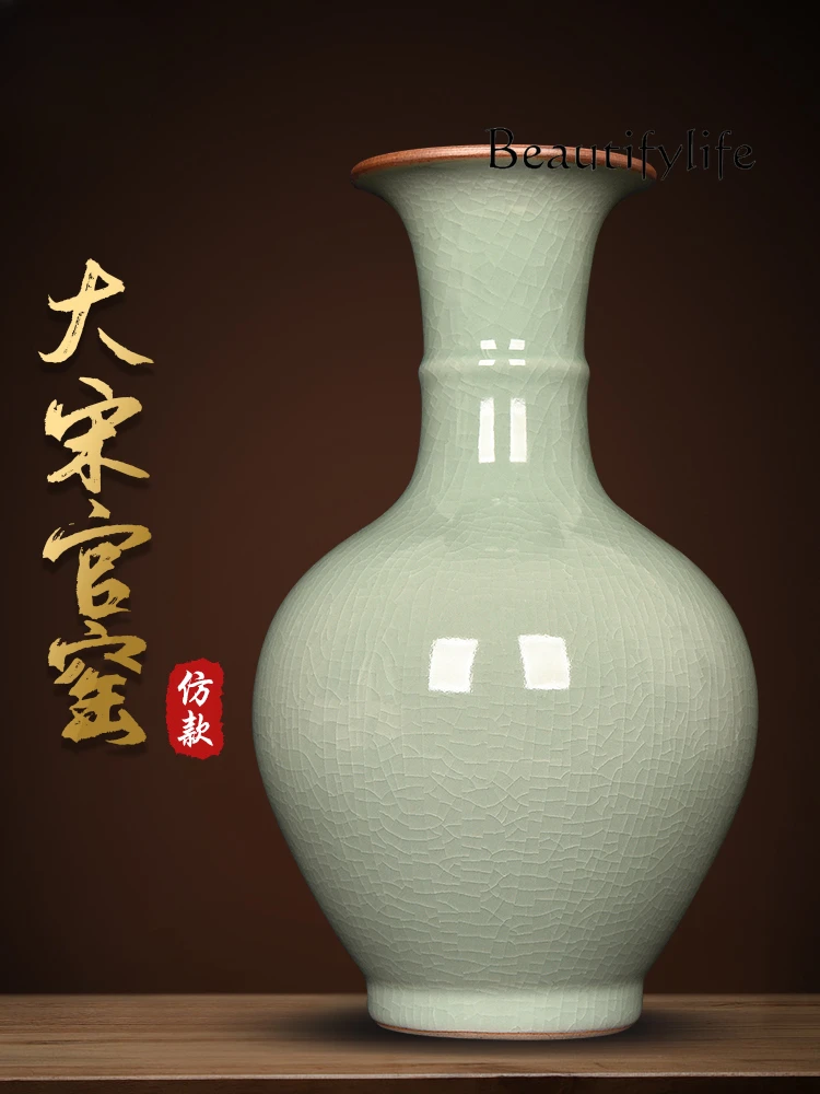 

Ceramic Vase Antique Imitation Chinese Style Living Room Flower Arrangement Decoration Home Porcelain Bottle Decoration