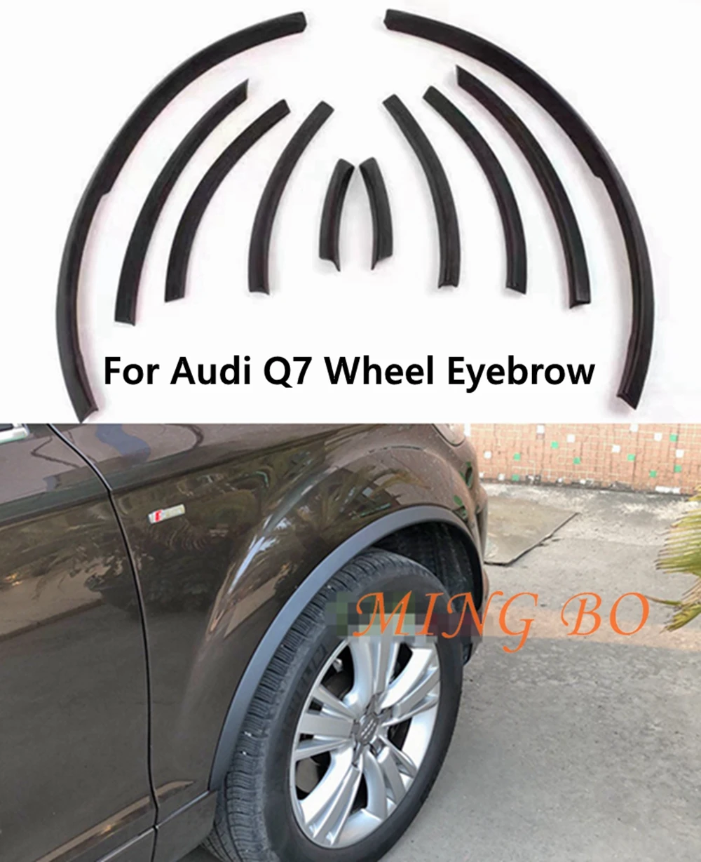 Per Audi Q7 Rsq7 Sline Sq7 2006 - 2015 Pu Nero Passaruota Ferry Sopracciglia Car Arch Wheel Palpebre Fender Flares Strip Trim