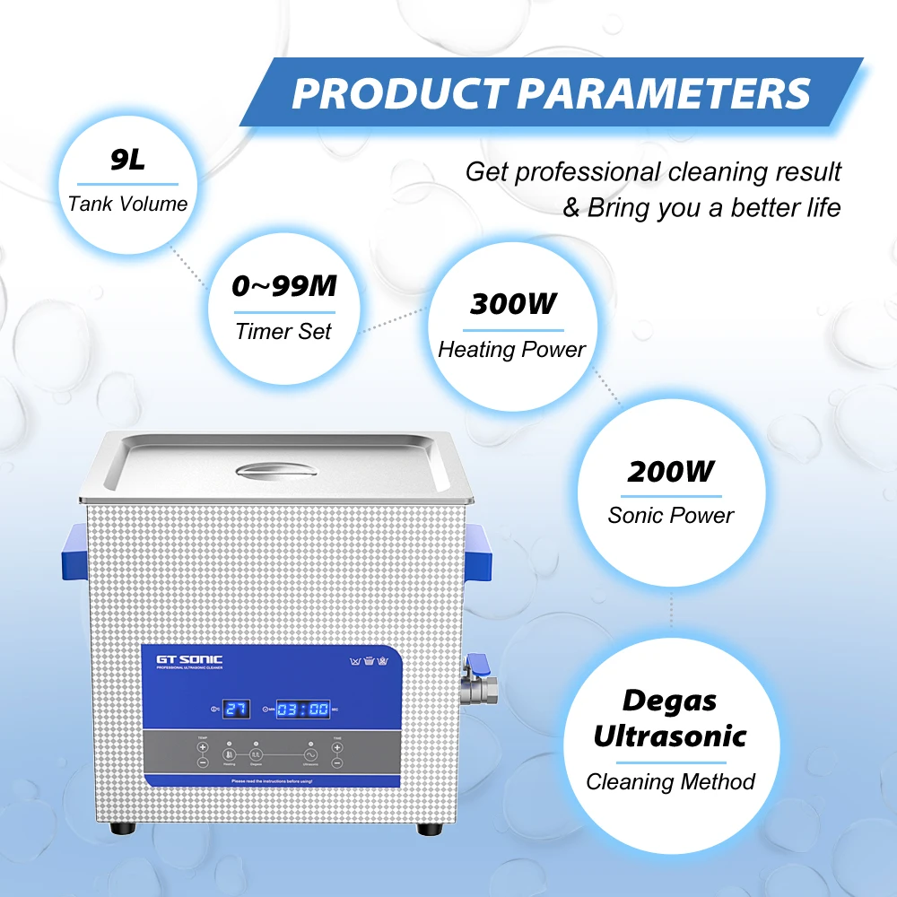 GTSONIC Ultrasonic Cleaner - 2L to 27L Digital Ultrasound Bath with Big Sale Price Description Image.This Product Can Be Found With The Tag Names Digital ultrasonic cleaner 6l, Ultrasonic cleaning machine 3l, Ultrasonic cleaning machine 6l